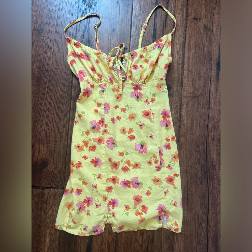 Yellow floral sundress